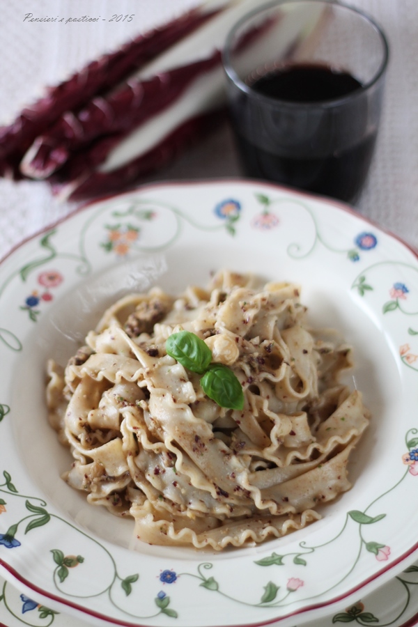 reginette al pesto di radicchio