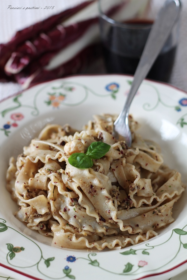 reginette al pesto di radicchio