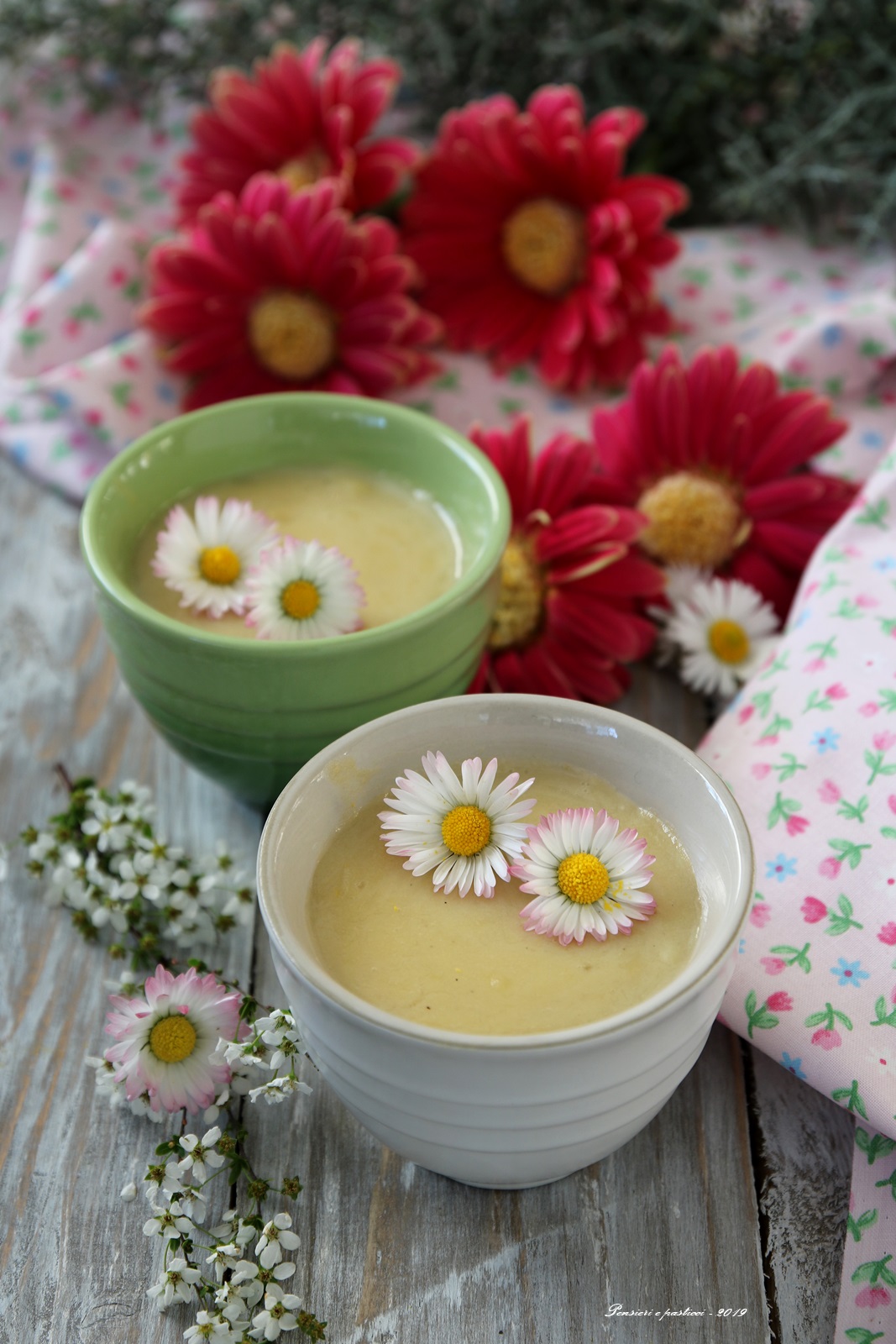 crema dessert al tè bancha fiorito