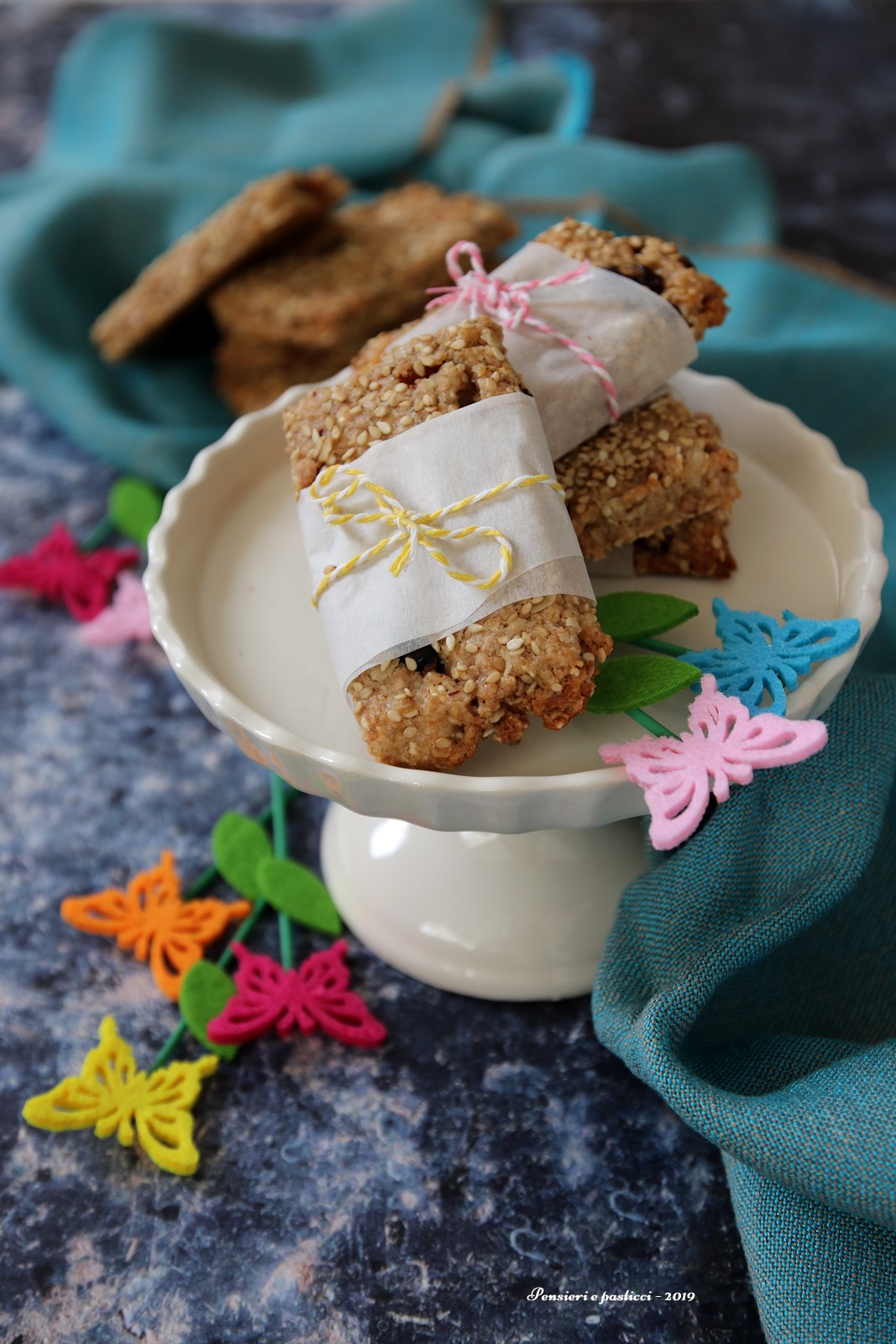 barrette al sesamo e cereali fatte in casa