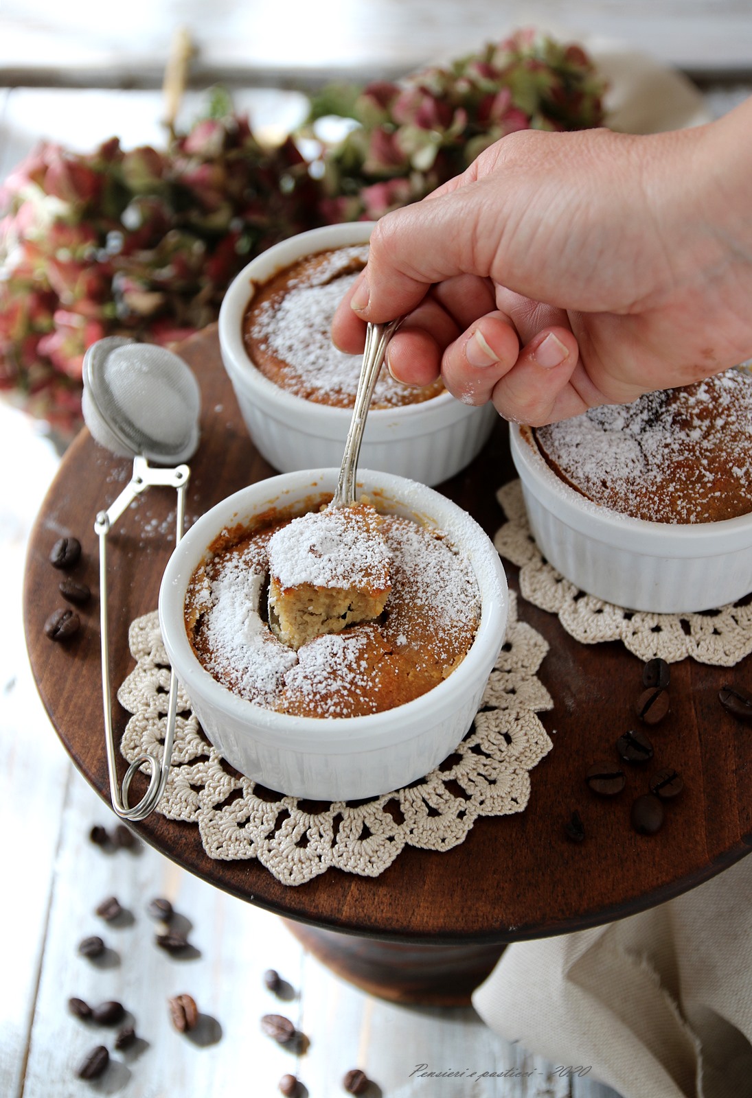 budino al caffè e mandorle