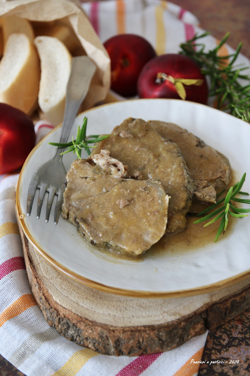 filetto di maiale alle pesche