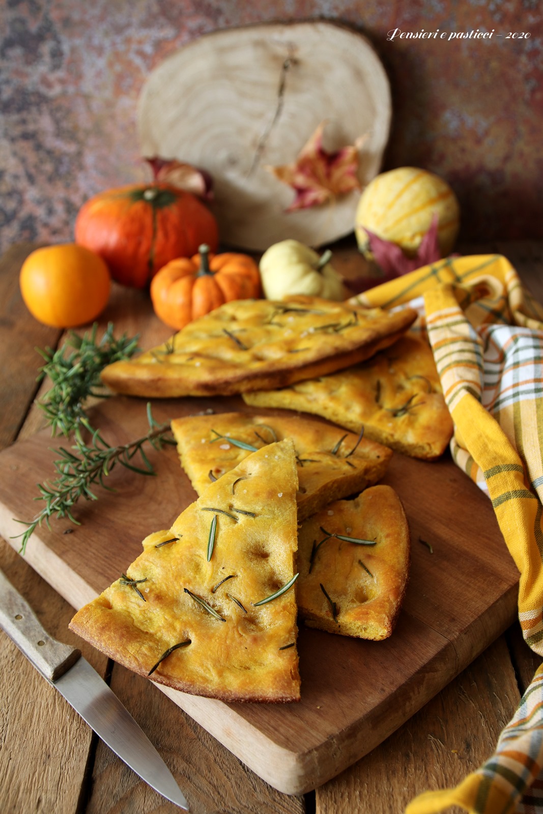 focaccia alla zucca e rosmarino