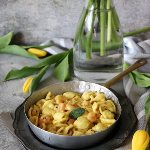 orecchiette al curry gamberetti e menta