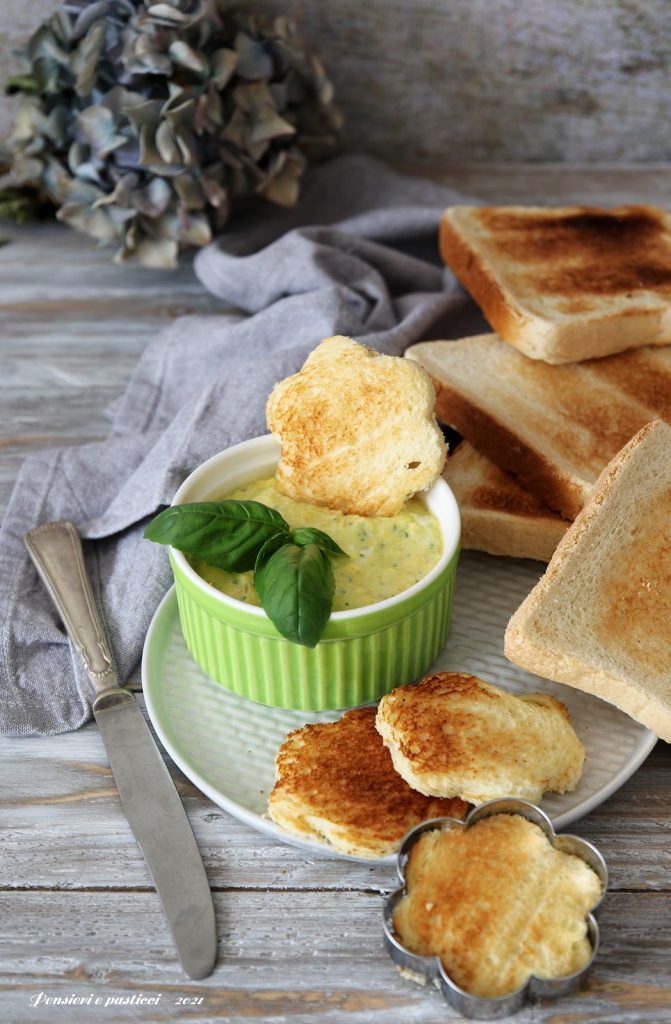 crema ai peperoni basilico e ricotta