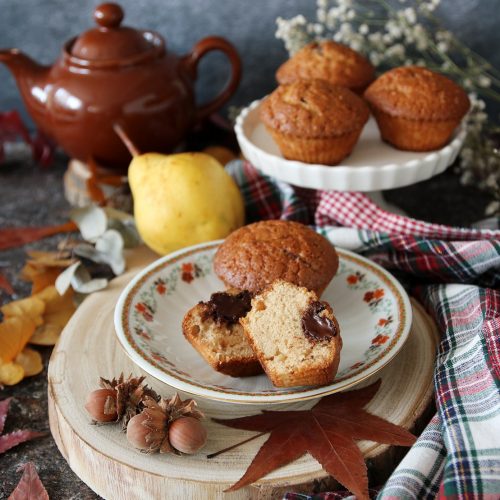 muffins alle pere con cuore al cioccolato