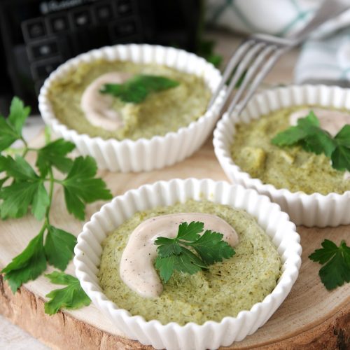 piccoli flan ai broccoli cotti al vapore