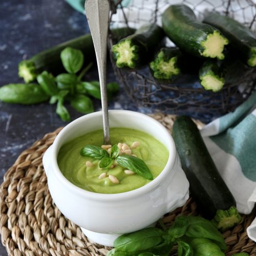 crema alle zucchine basilico e pinoli