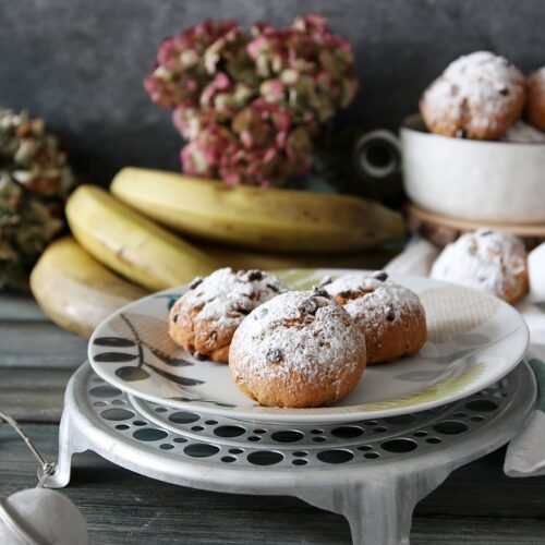 biscotti alla banana e gocce di cioccolato