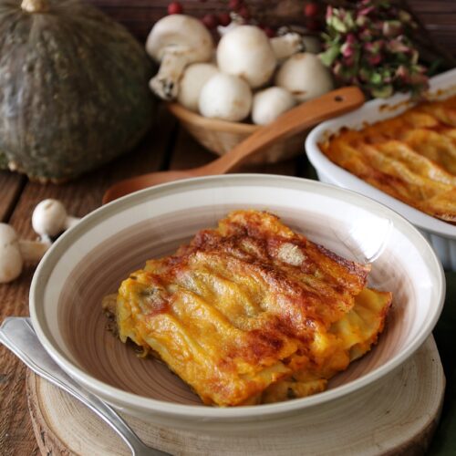 Lasagne alla zucca e funghi