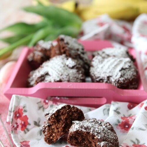 Cookies alla banana cocco e cacao